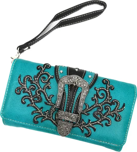 Vista 2 de Zelris Western Country - Cartera cruzada con hebilla floral