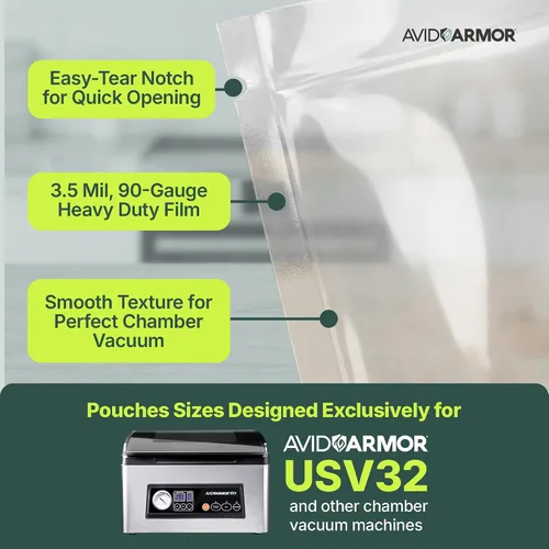 Vista 3 de Avid Armor paquete de 300 unidades de bolsas de cámara de vacío de tamaño variado para USV32