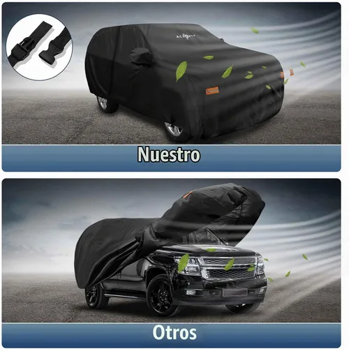 Vista 3 de ACROPIX Funda resistente para automóvil Chevrolet Tahoe de 4 puertas SUV 2007-2020, impermeable, resistente a los rayos UV, protección para todo