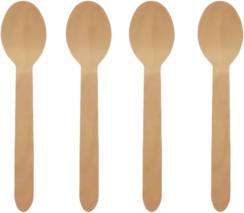 Vista 10 de Cubiertos de madera de abedul compostable – Paquete de 500 tenedores de madera biodegradables desechables – Tenedores, cucharas y cuchillos 100%