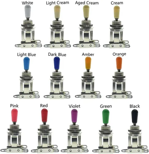 Vista 5 de KAISH 10 unids American Thread 3 Way Interruptor de palanca de punta Interruptor de tapa perilla para USA Les Paul Pickup Selector Switchcraft
