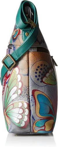 Vista 3 de Anna by Anuschka Women's Genuine Leather Large Hobo Handbag Zip-Top Multi-Compartment Tall Organizer