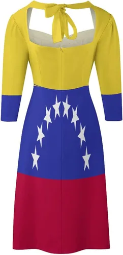 Vista 7 de Vestido de la bandera de Camboya para mujer, vestido suelto casual de verano, vestido largo de manga corta para niñas, faldas de moda