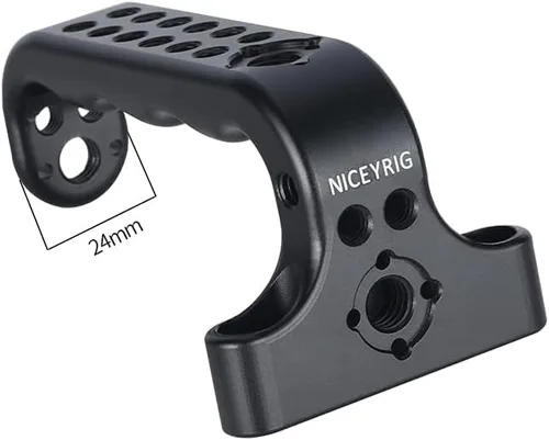 Vista 4 de NICEYRIG Empuñadura para cámara con soporte de rosca de 1/4 aplicable para RED DSMC2 / Sony FX3 / FX30 / FX2, mango superior universal para cámara
