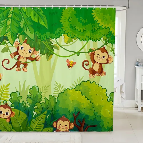 Vista 30 de Butterfly Shower Curtain Bohemian Bathroom Shower Curtain Set for Kids Adult Sun Moon Bath Curtain Yellow Butterfly Waterproof Curtains Room Decor
