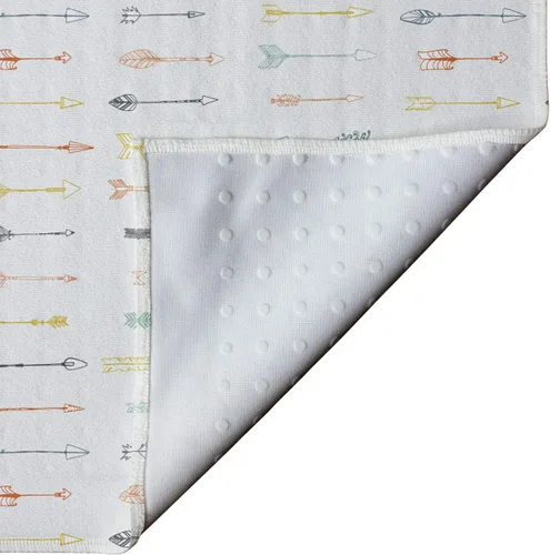 Vista 4 de Lunarable Arrow - Toalla de esterilla de yoga, diseño de flechas dibujadas a mano, colorido patrimonio tribal de la cultura, antideslizante