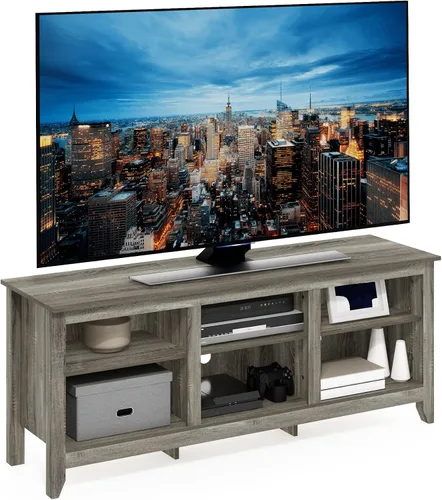 Vista 12 de Furinno Clásico Moderno Soporte de TV para Sala de Estar, Centro de Entretenimiento con Estantes Abiertos, para Televisores de hasta 60 Pulgadas