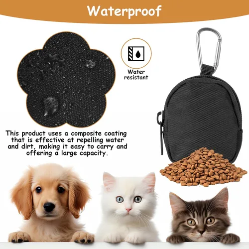 Vista 4 de Tucnoeu Bolsa de premios para perros de 3 piezas, bolsa de recompensa de entrenamiento para perros, bolsa impermeable para perros pequeños