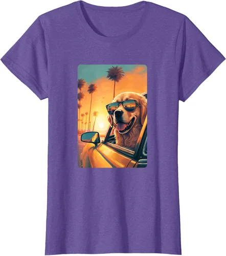 Vista 28 de Golden Retriever - Camiseta divertida de Golden Retriever con lentes, Negro