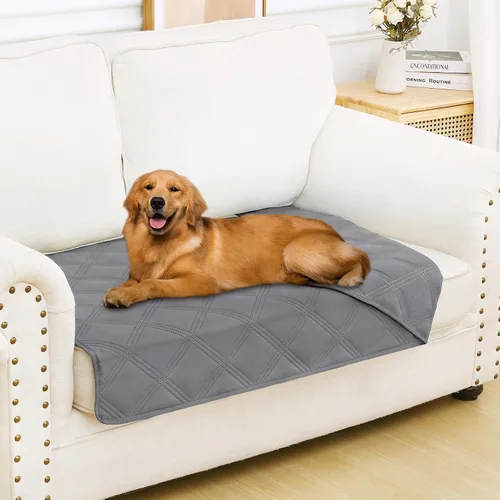 Vista 143 de Smiry Funda impermeable para cama de perro, manta reversible para mascotas para sofá Manta suave lavable para perro, funda a prueba de fugas