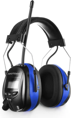 Vista 9 de Auriculares de radio AM FM mejorados con Bluetooth 5.4, orejeras de seguridad NRR de 25 dB para reducción de ruido, auriculares digitales