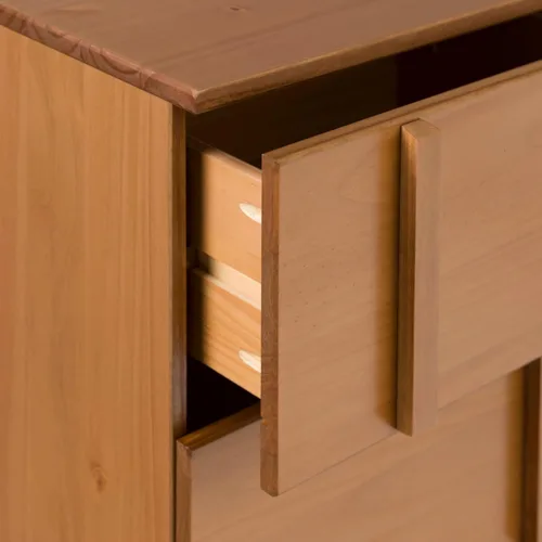 Vista 9 de Walker Edison Sprague - Mesita de noche contemporánea de madera maciza con cajón, 20 pulgadas, caramelo