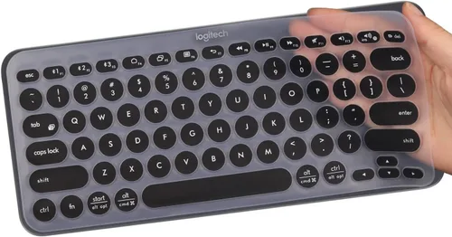 Vista 4 de MUBUY - Funda de teclado para Logitech K380 (silicona ultrafina, para teclado), color negro