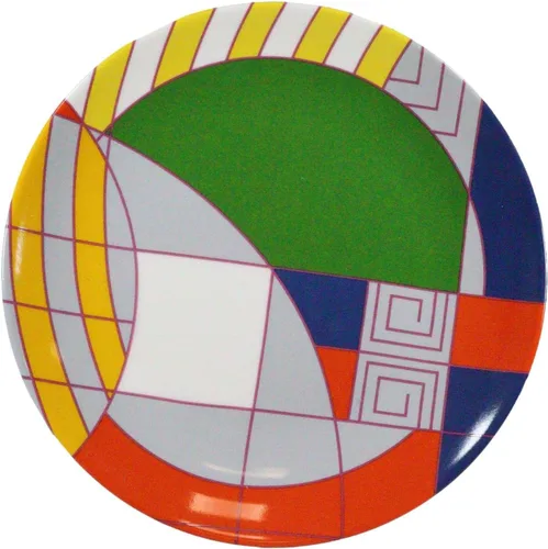 Vista 5 de Ebros Gift Frank Lloyd Wright Architecture Colorful Geometry Contemporary Designer - Platos de cerámica para aperitivos o postres de 7 pulgadas