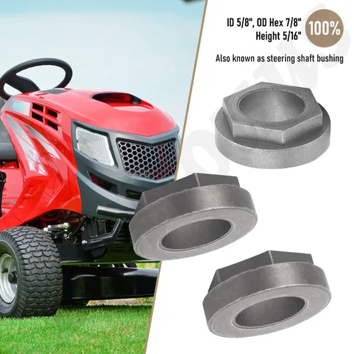 Vista 7 de 941-04124 Cojinete de eje de dirección/cojinete de brida hexagonal de 5/8 pulgadas de diámetro interior, compatible con MTD Bolens, Troy Bilt y Yard