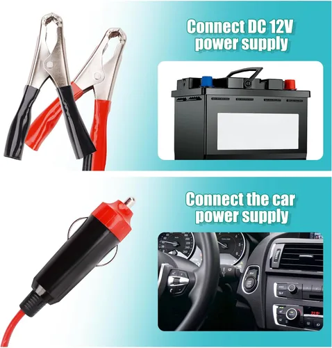 Vista 7 de nomal Inversor de corriente para automóvil de 1200 W, convertidor de CC de 12 V a 110 V CA con pantalla LCD y salidas de CA, inversor de 12 voltios