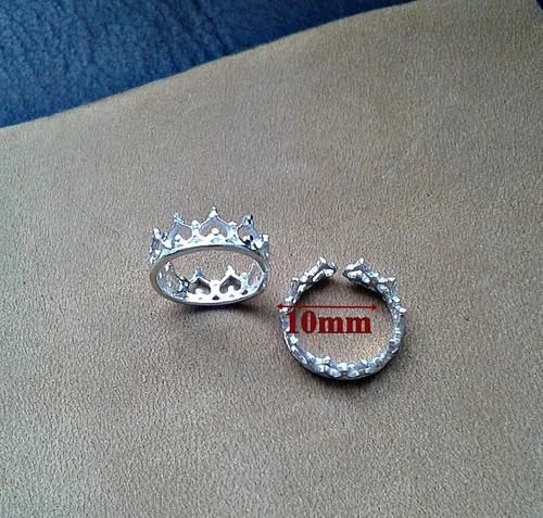 Vista 3 de Anillos de pezón de plata SilverBuds Corona ajustables sin perforación