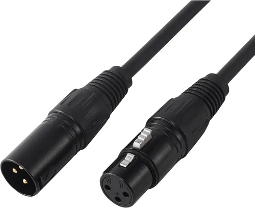 Vista 6 de MFL. Cable DMX flexible de 50 pies, 22 AWG, señal de 3 pines (compatible con XLR) macho a hembra, cable para iluminación de escenario, luces de DJ