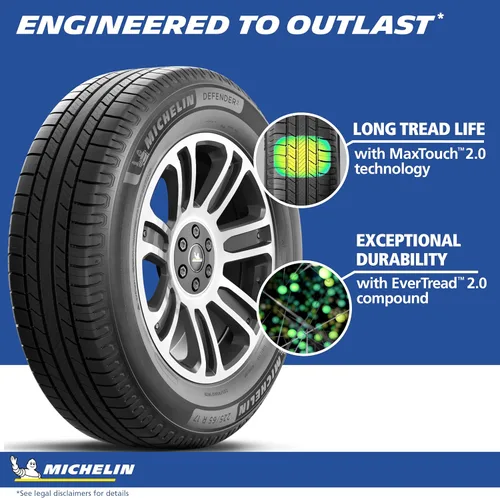 Vista 2 de MICHELIN Defender2 Neumático para Todas las Estaciones, CUV, SUV, Autos y Minivans - 215/55R18 95H