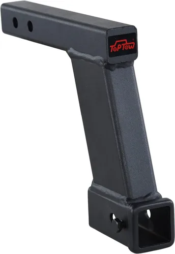 Vista 15 de TOPTOW 64121 - Elevador de extensión de enganche de remolque receptor de 2 pulgadas con elevación/caída de 2 pulgadas, vástago sólido, capacidad