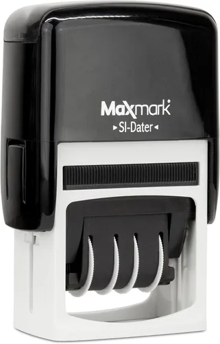 Vista 2 de MaxMark Sello de Fecha Autoentintado para Oficina con Frase Aprobada - Tinta Negra