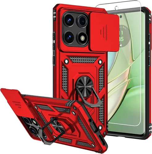 Vista 16 de Funda para Motorola Edge 2025 con protector de pantalla HD y cubierta para Oro rosa
