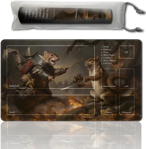 Vista 18 de MTG - Tapete de juego de operaciones auxiliares para MTG TCG, tapete de juego de 24 x 14 pulgadas, tapete de juego entintado con bolsa