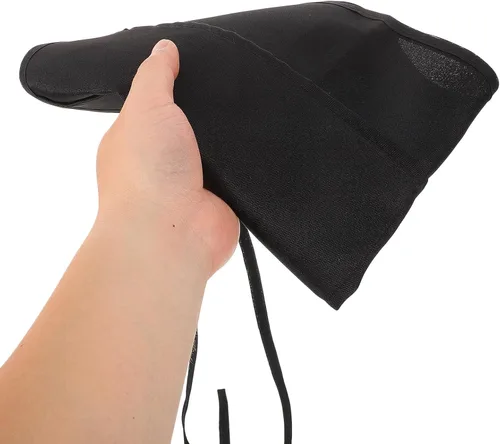 Vista 4 de Multi-pockets Black Polyester Cleaning Apron for Women with Waist Ties, Server and Kitchen Apron for Restaurant and Outdoor Work