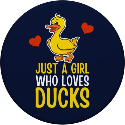 Vista 3 de Just a Girl Who Loves Ducks Funny Duck Lover Saying Graphic PopSockets intercambiables PopGrip