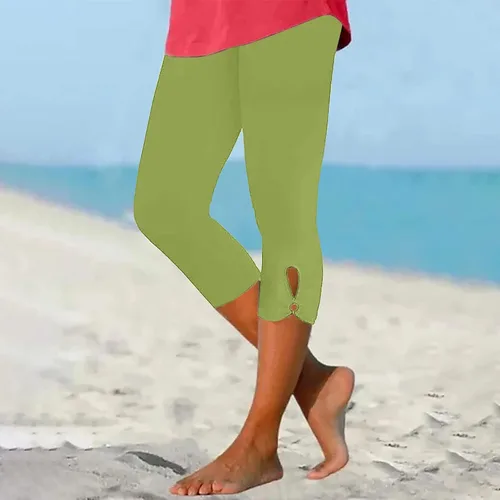 Vista 145 de Pantalones capri para mujer, estilo casual, de verano, elásticos, de cintura alta, pantalones de yoga, ajuste atlético, pantalones deportivos