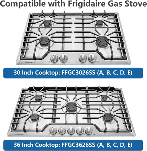 Vista 4 de Perillas de estufa de gas mejoradas 5304525746 A03546301/02/03 5304504839 para estufa Frigidaire, perilla de grabado láser para estufa Frigidaire