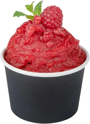 Vista 54 de Restaurantware Coppetta - Vasos de postre de 3 onzas, 50 tazas desechables para helado, tapas se venden por separado, cuencos de papel a cuadros