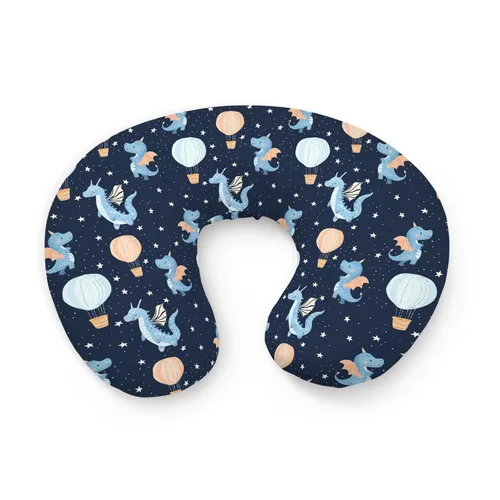Vista 10 de Funda de almohada de lactancia con diseño de dragón de dibujos animados, unisex, diseño de nube, estrella, luna, castillo, funda de almohada