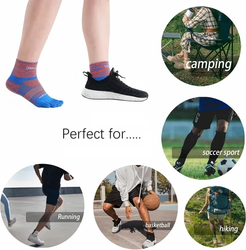 Vista 7 de aomagic Calcetines de cinco dedos para hombres y mujeres, para correr, Coolmax, transpirables, ligeros, 3 pares