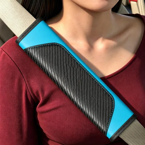 Vista 16 de Almohadillas para cinturón de seguridad, fundas de cuero para cinturón de seguridad, cojín de conducción más cómodo, ayuda a proteger tu cuello
