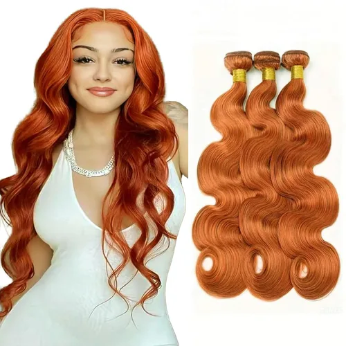 Vista 119 de Color 30 paquetes de cabello humano marrón onda del cuerpo paquetes 8 10 12 pulgadas brasileño virgen Remy extensiones de cabello humano doble trama