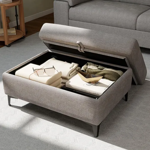 Vista 48 de Upvilla Sofás modernos de 88.97 pulgadas para sala de estar, sofá de asiento profundo con cojín de 8 pulgadas, cómodo sofá biplaza de felpilla de 2