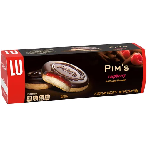 Vista 5 de Lu Petit Ecolier - Galletas europeas de chocolate con frambuesa, 5.29 onzas