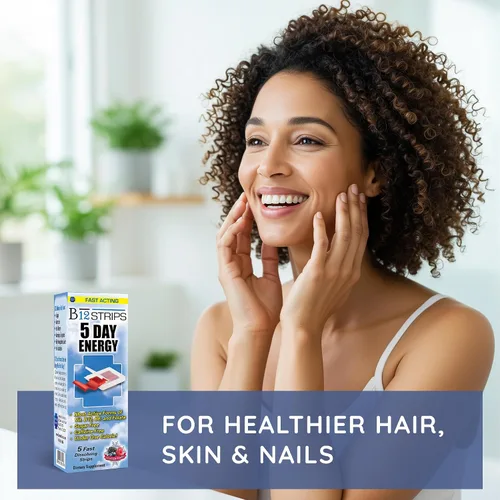 Vista 5 de Essential Source Tiras de energía sublinguales de vitamina B12 de metilcobalamina de 2,000 mcg Biotina, B6, 5-MTHF L-metilfolato Vitaminas B12