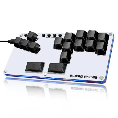 Vista 9 de Sehawei Haute42 16Key All-Button Arcade Controller Gamerfinger with Turbo Functions,Arcade Stick Street Fight Mini Plus Controller for