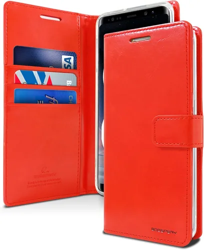 Vista 35 de GOOSPERY Funda Blue Moon para Galaxy S21 de 6.2 pulgadas (2021), soporte de piel sintética premium con soporte para tarjetas (negro)