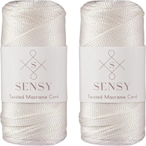 Vista 107 de Sensy Premium 2mm 229.5 metros de cuerda de poliéster 100% cordón de polipropileno Cordón de macramé 2mm Cordón para bolso de crochet Hilo