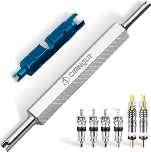 Vista 8 de Kit de herramientas de extracción de vástago de válvula de neumático, incluye herramienta de extracción de núcleo de válvula Presta mejorada