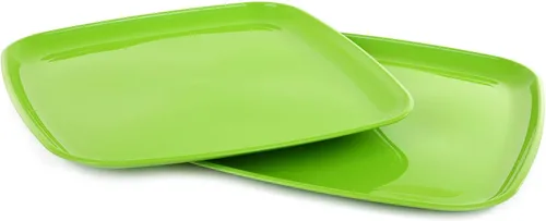 Vista 15 de Mintra Home - Platos reutilizables para servir (azul, cuadrado, 2 unidades (14 pulgadas)