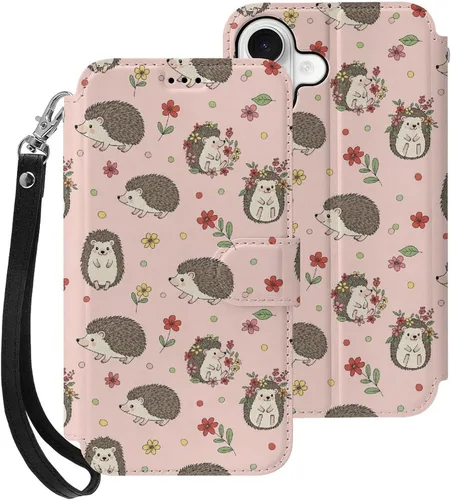Vista 35 de SWEET TANG Compatible with iPhone 17 Pro Wallet Case Women PU Leather Shockproof Protective Folio Flip Cover (Chicken Chickens)