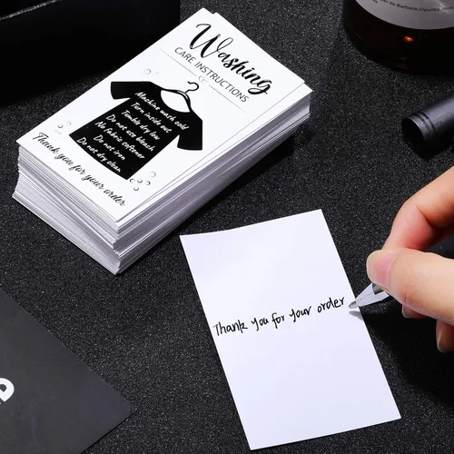 Vista 5 de Zonon - 100 tarjetas de instrucciones de lavado de camisetas con gráfico