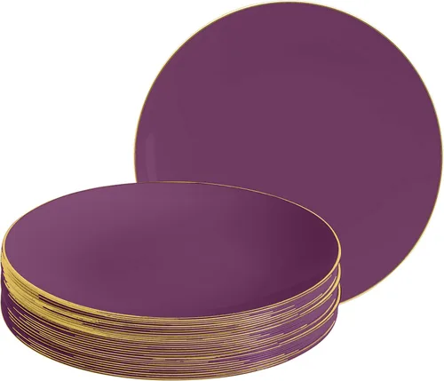 Vista 81 de LUXE PARTY NYC - Juego de 30 platos de plástico para vajilla Desechables 7.5 pulgadas Plato de ensalada Aperitivo Postre Artículos