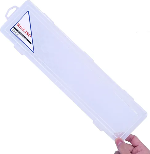 Vista 11 de Estuche de plástico para pinceles de pintura larga para artista, contenedor de pinceles de acuarela de arte en miniatura de viaje duro sin pinceles