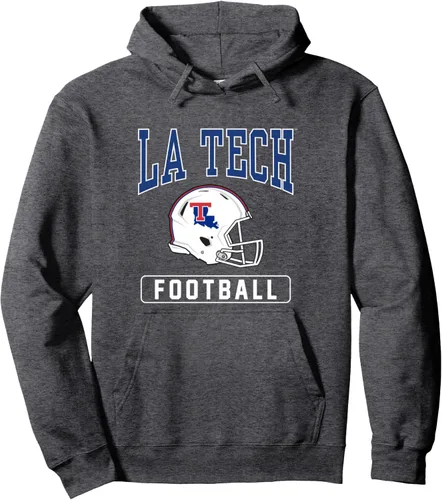 Vista 4 de Louisiana Tech Bulldogs Football Helmet Pullover Hoodie