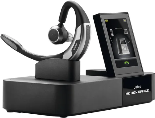 Vista 3 de Jabra Motion Office MS - Auriculares Bluetooth certificados para Skype Empresarial con base de pantalla táctil para teléfono de escritorio